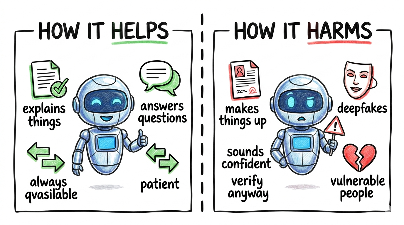 How AI helps vs how it harms